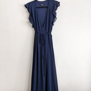 Lulu's XS Navy Maxi Dress